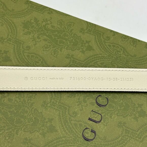 Women’s Gucci logo thin leather belt size 95 cm/38 inches made in Italy - Picture 8 of 10